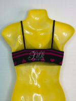 Heart Print Bralette with Spaghetti Straps