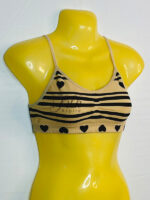 Heart Print Bralette with Spaghetti Straps