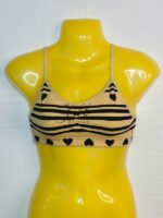 Heart Print Bralette with Spaghetti Straps